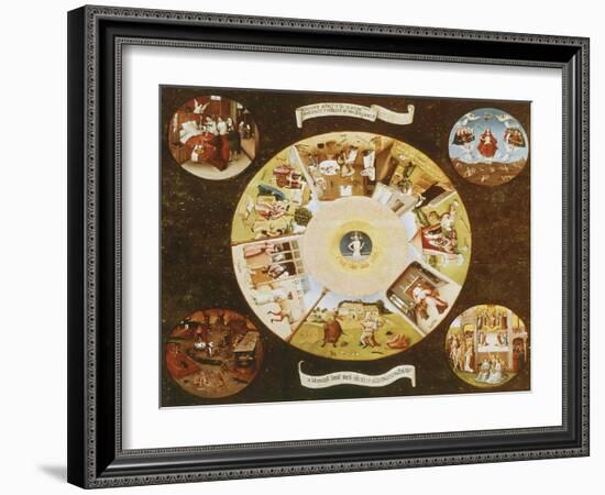 Table-Top with the Seven Deadly Sins-Hieronymus Bosch-Framed Giclee Print