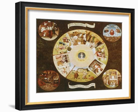 Table-Top with the Seven Deadly Sins-Hieronymus Bosch-Framed Giclee Print