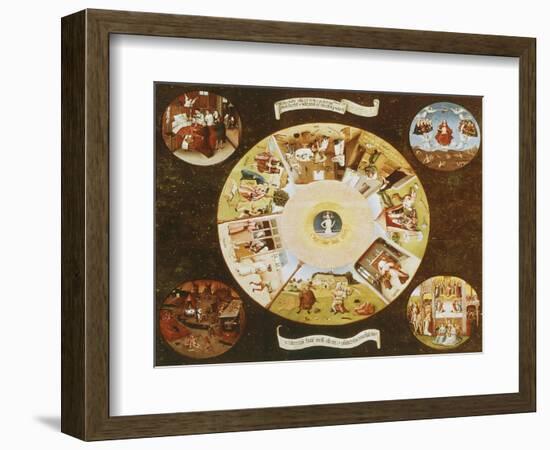 Table-Top with the Seven Deadly Sins-Hieronymus Bosch-Framed Giclee Print