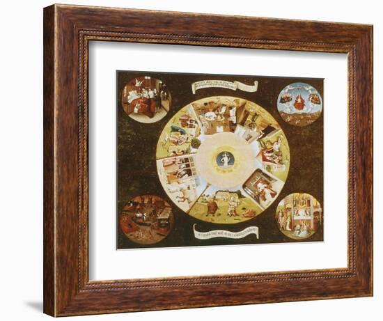 Table-Top with the Seven Deadly Sins-Hieronymus Bosch-Framed Giclee Print