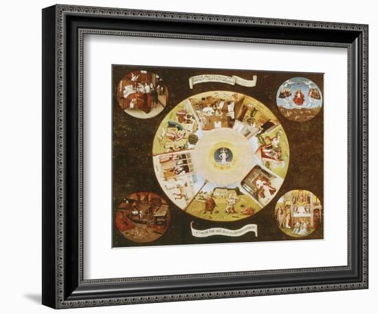 Table-Top with the Seven Deadly Sins-Hieronymus Bosch-Framed Giclee Print