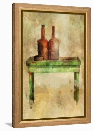 Table with Bottles-Mark Gordon-Framed Premier Image Canvas