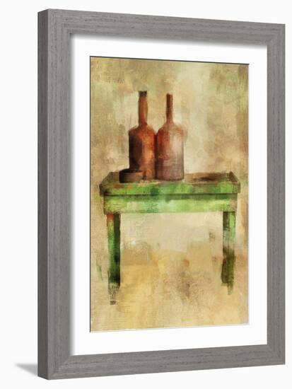 Table with Bottles-Mark Gordon-Framed Premium Giclee Print