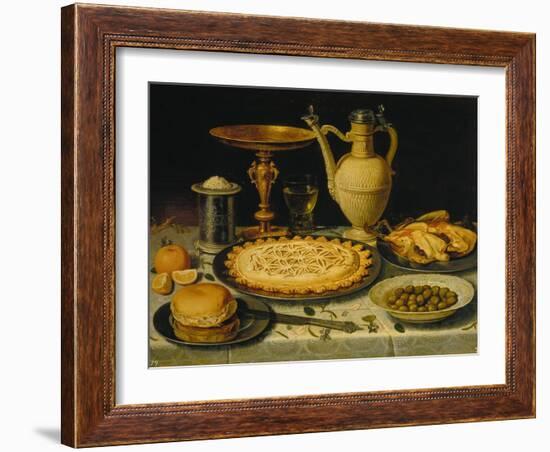 Table with Cakes, Chicken and Olives-Clara Peeters-Framed Giclee Print