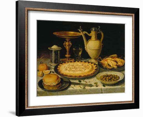 Table with Cakes, Chicken and Olives-Clara Peeters-Framed Giclee Print