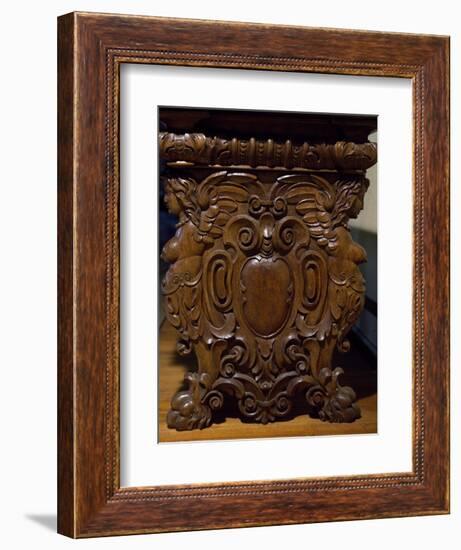 Table with Carved Pedestal Legs, Italy, 16th-17th Century-null-Framed Giclee Print