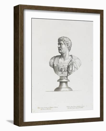 Tableau du Cabinet du Roi, statues et bustes antiques des Maisons Royales Tome II : planche 2-Etienne Baudet-Framed Giclee Print