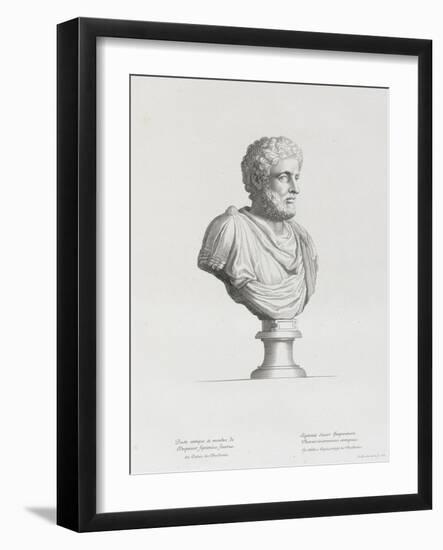 Tableau du Cabinet du Roi, statues et bustes antiques des Maisons Royales Tome II : planche 32-Etienne Baudet-Framed Premium Giclee Print