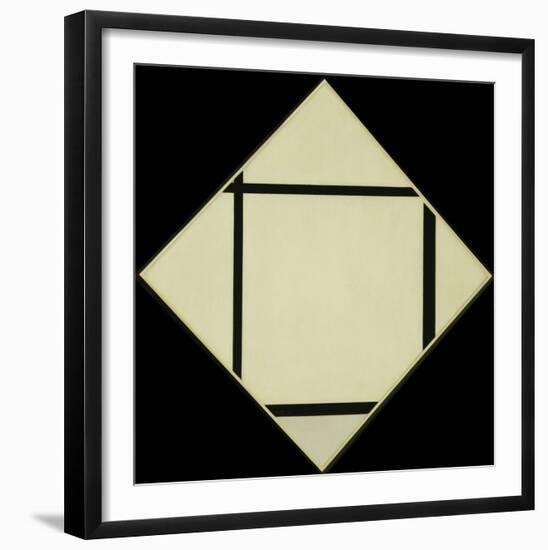 Tableau I - Lozenge with Four Lines and Gray, 1926-Piet Mondrian-Framed Art Print