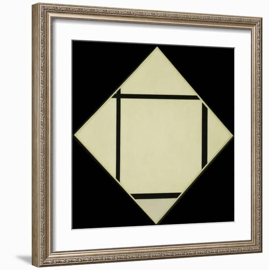 Tableau I - Lozenge with Four Lines and Gray, 1926-Piet Mondrian-Framed Art Print