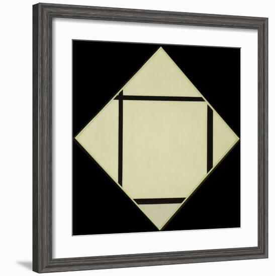 Tableau I - Lozenge with Four Lines and Gray, 1926-Piet Mondrian-Framed Art Print