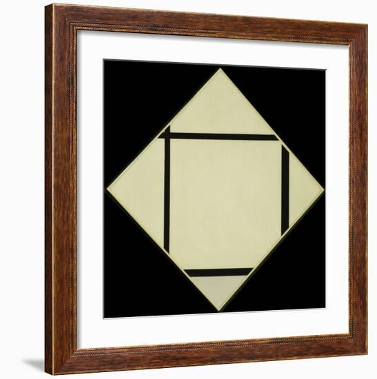 Tableau I - Lozenge with Four Lines and Gray, 1926-Piet Mondrian-Framed Art Print