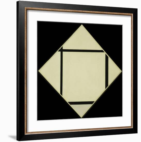 Tableau I - Lozenge with Four Lines and Gray, 1926-Piet Mondrian-Framed Art Print