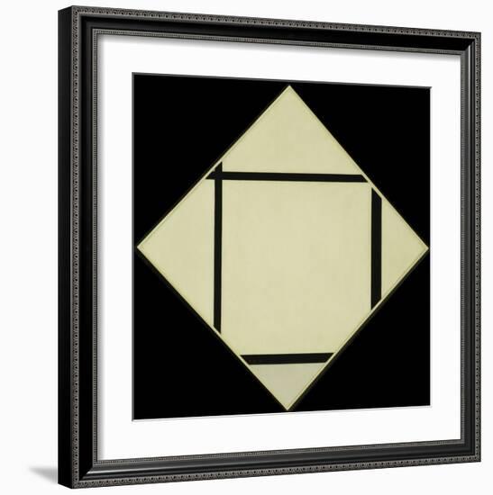 Tableau I - Lozenge with Four Lines and Gray, 1926-Piet Mondrian-Framed Art Print