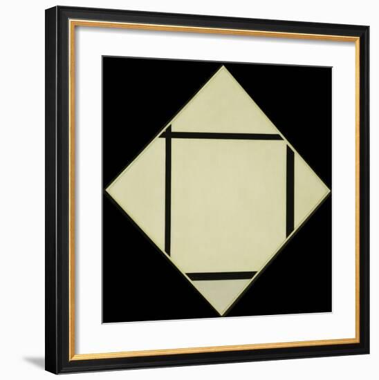 Tableau I - Lozenge with Four Lines and Gray, 1926-Piet Mondrian-Framed Art Print