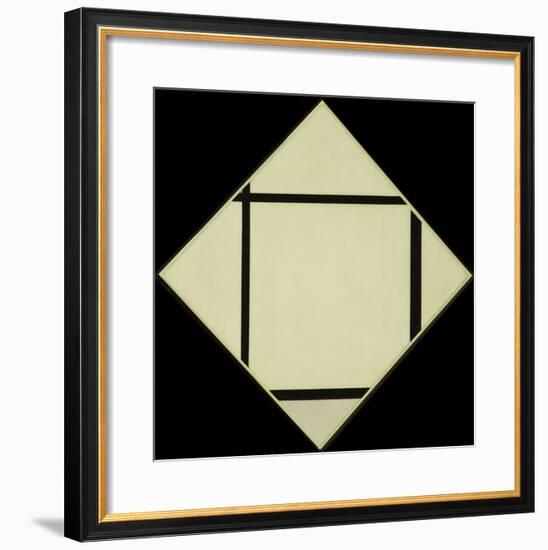 Tableau I - Lozenge with Four Lines and Gray, 1926-Piet Mondrian-Framed Art Print
