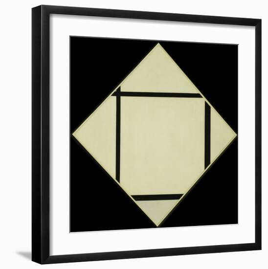 Tableau I - Lozenge with Four Lines and Gray, 1926-Piet Mondrian-Framed Art Print