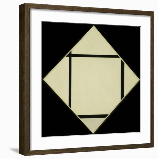 Tableau I - Lozenge with Four Lines and Gray, 1926-Piet Mondrian-Framed Art Print