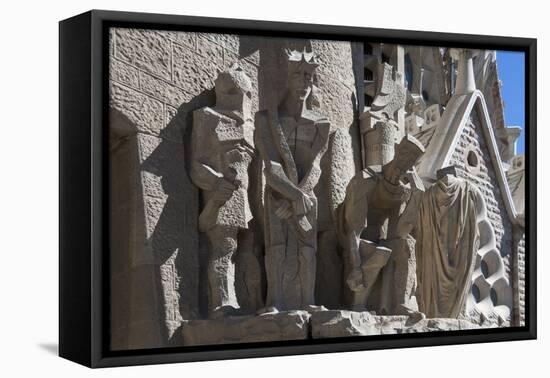 Tableaux in Carved Stone Near the Entrance to Sagrada Familia, Barcelona, Catalunya, Spain, Europe-James Emmerson-Framed Premier Image Canvas