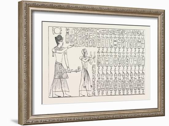 Tablet of Kings at Abydos, Egypt, 1879-null-Framed Giclee Print