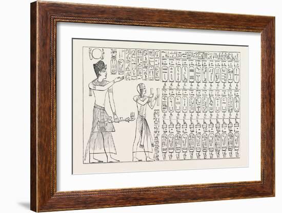 Tablet of Kings at Abydos, Egypt, 1879-null-Framed Giclee Print