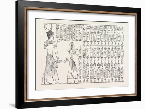 Tablet of Kings at Abydos, Egypt, 1879-null-Framed Giclee Print