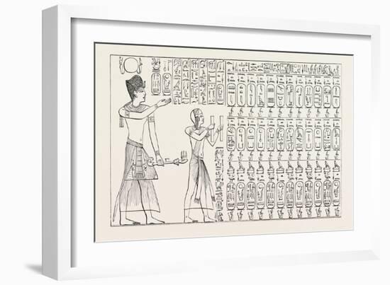 Tablet of Kings at Abydos, Egypt, 1879-null-Framed Giclee Print