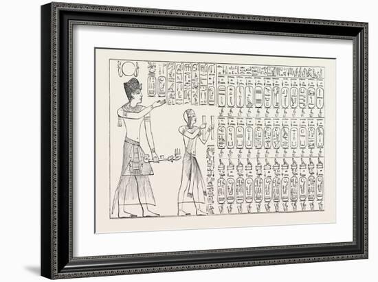 Tablet of Kings at Abydos, Egypt, 1879-null-Framed Giclee Print