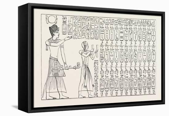 Tablet of Kings at Abydos, Egypt, 1879-null-Framed Premier Image Canvas