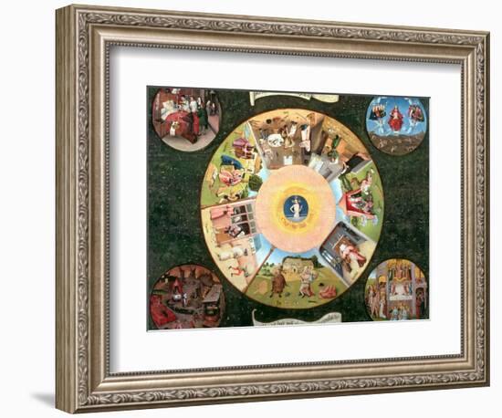 Tabletop of the Seven Deadly Sins and the Four Last Things-Hieronymus Bosch-Framed Giclee Print