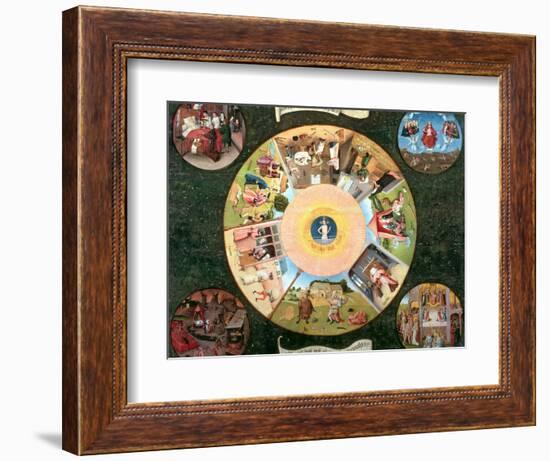 Tabletop of the Seven Deadly Sins and the Four Last Things-Hieronymus Bosch-Framed Giclee Print