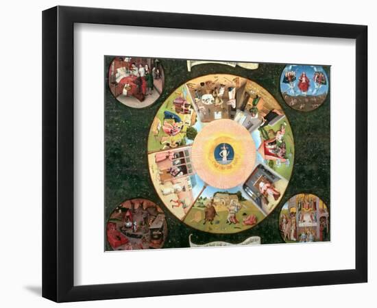 Tabletop of the Seven Deadly Sins and the Four Last Things-Hieronymus Bosch-Framed Giclee Print