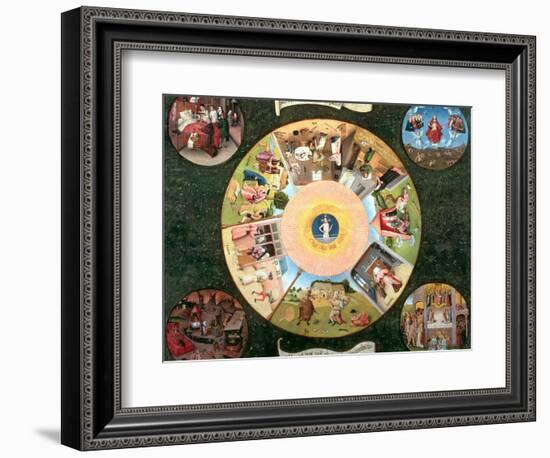 Tabletop of the Seven Deadly Sins and the Four Last Things-Hieronymus Bosch-Framed Giclee Print