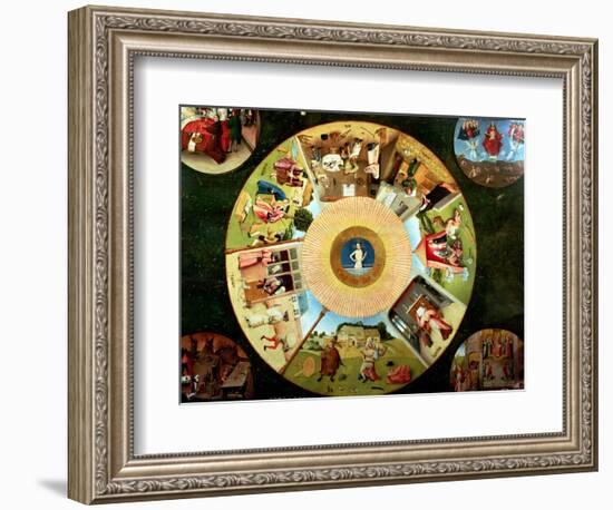 Tabletop of the Seven Deadly Sins and the Four Last Things-Hieronymus Bosch-Framed Giclee Print