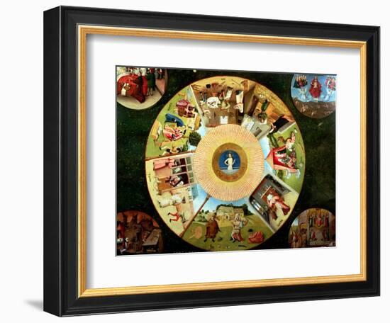 Tabletop of the Seven Deadly Sins and the Four Last Things-Hieronymus Bosch-Framed Giclee Print