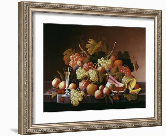 Tabletop Still Life-Severin Roesen-Framed Giclee Print
