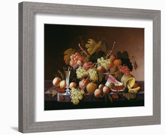 Tabletop Still Life-Severin Roesen-Framed Giclee Print