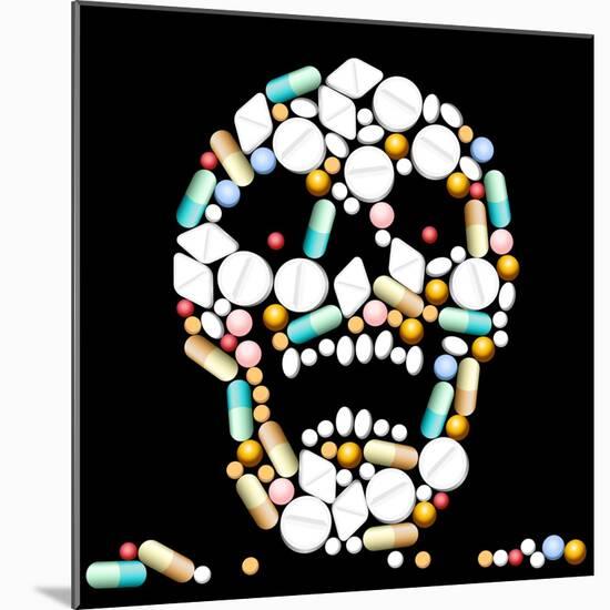 Tablets Skull-Peter Hermes Furian-Mounted Art Print