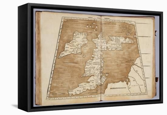 Tabula Prima Europa, from 'Geographie Opus Novissima Traductione E Grecorum Archetypis…-Ptolemy-Framed Premier Image Canvas