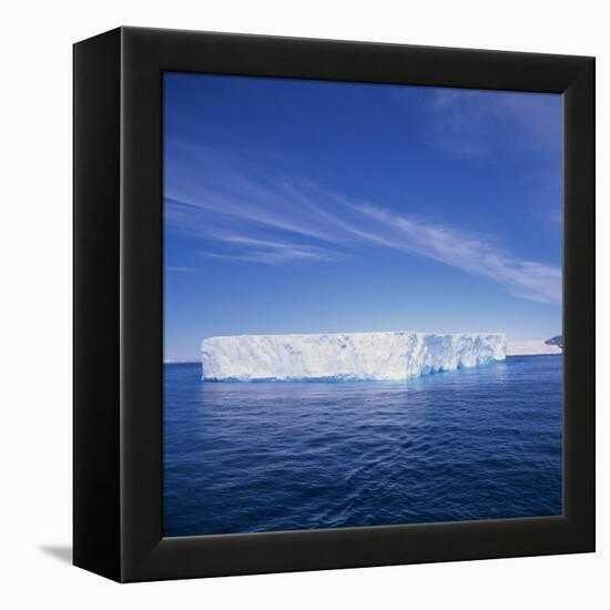 Tabular Iceberg in Blue Sea in Antarctica, Polar Regions-Geoff Renner-Framed Premier Image Canvas