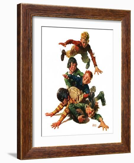 "Tackle,"November 13, 1926-Frederic Stanley-Framed Giclee Print