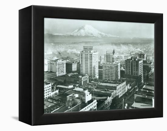 Tacoma Downtown Business District, 1930-Chapin Bowen-Framed Premier Image Canvas