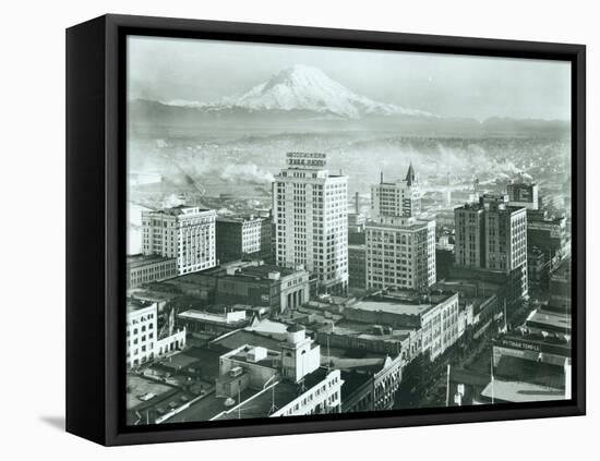 Tacoma Downtown Business District, 1930-Chapin Bowen-Framed Premier Image Canvas