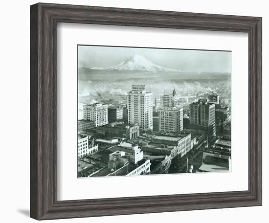 Tacoma Downtown Business District, 1930-Chapin Bowen-Framed Giclee Print