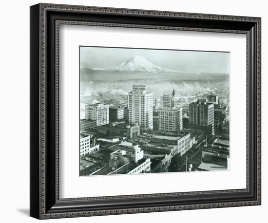 Tacoma Downtown Business District, 1930-Chapin Bowen-Framed Giclee Print