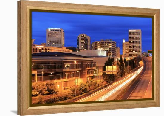 Tacoma Skyline, Washington State, United States of America, North America-Richard Cummins-Framed Premier Image Canvas