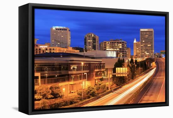 Tacoma Skyline, Washington State, United States of America, North America-Richard Cummins-Framed Premier Image Canvas