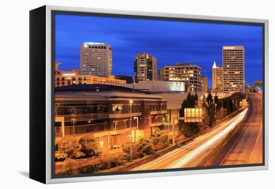 Tacoma Skyline, Washington State, United States of America, North America-Richard Cummins-Framed Premier Image Canvas