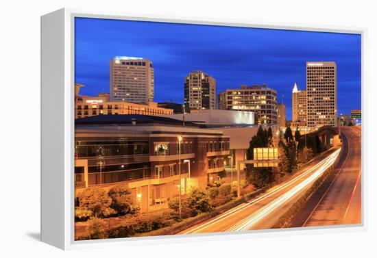 Tacoma Skyline, Washington State, United States of America, North America-Richard Cummins-Framed Premier Image Canvas