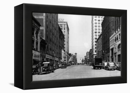 Tacoma, WA View of Pacific Avenue Photograph - Tacoma, WA-Lantern Press-Framed Stretched Canvas